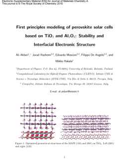 First principles modeling of perovskite solar cells based on TiO2 and