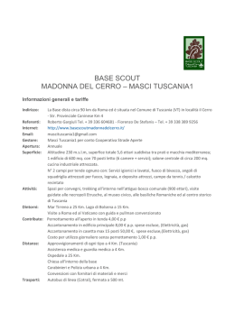 Scheda Tecnica della Base - Base Scout Madonna del Cerro