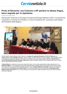 Porto di Ravenna: ora Comune e AP parlano la