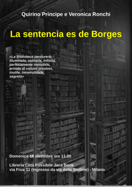 La sentencia es de Borges - Dipartimento di Studi storici