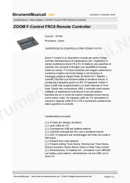 StrumentiMusicali .net ZOOM F-Control FRC8 Remote Controller