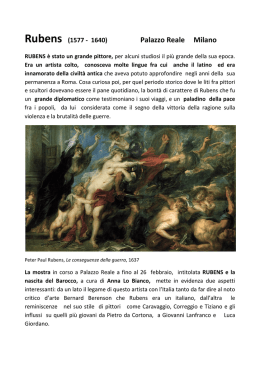 Rubens (1577 - 1640) Palazzo Reale Milano