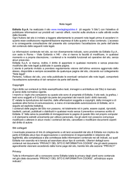 Note legali Editalia SpA ha realizzato il sito www.medagliagiubileo.it