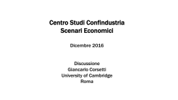 Dicembre 2016 Discussione Giancarlo Corsetti