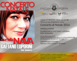 Concerto di Natale 2016 - Fondazione Cassa di Risparmio di Lucca