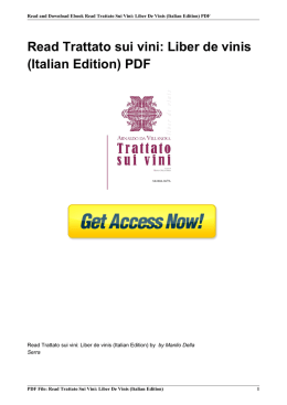 Read Trattato sui vini: Liber de vinis (Italian Edition) by