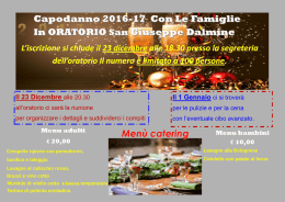 Capodanno 2016-17 Con Le Famiglie In ORATORIO San Giuseppe
