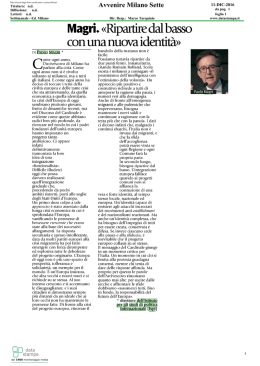 Avvenire Milano Sette