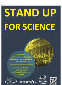 18 dic 2016 STAND UP FOR SCIENCE