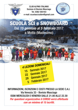 SCUOLA SCI e SNOWBOARD - Home CAI Bovisio Masciago