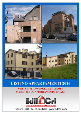 prezzo - Edilcri Spa appartamenti a Bologna e Provincia, Ozzano