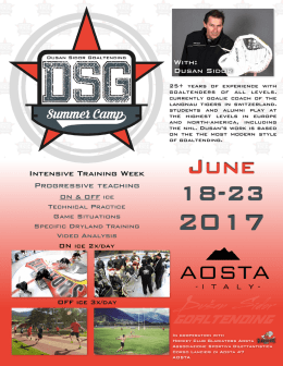June 18-23 - Gladiators Aosta Hockey