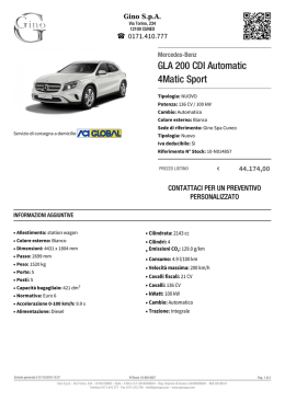 Mercedes-Benz GLA 200 CDI Automatic 4Matic Sport