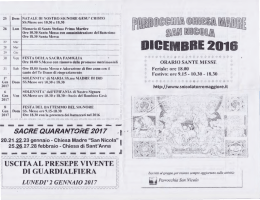 Attività dicembre 2016 - Parrocchia San Nicola