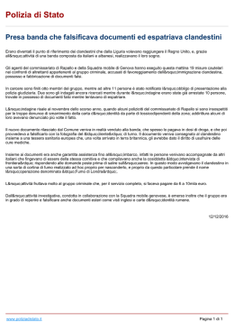 Polizia di Stato Presa banda che falsificava documenti ed espatriava