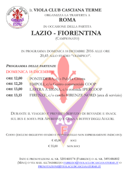 trasferta roma 2016 - Viola Club Casciana Terme