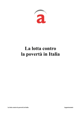 La lotta contro la povertà in Italia