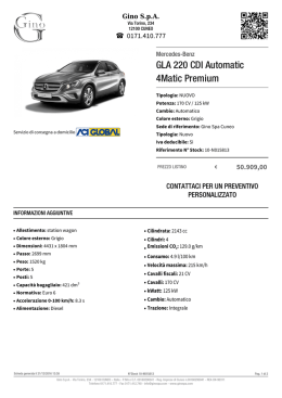 Mercedes-Benz GLA 220 CDI Automatic 4Matic Premium