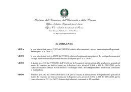 Calendario ruolo 2016-2017 - Ufficio VI – Ambito Territoriale di Roma