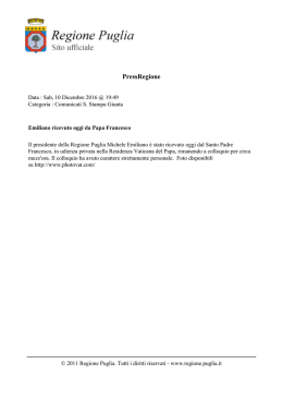 PressRegione - Regione Puglia