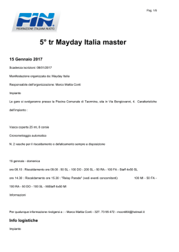 5° tr Mayday Italia master