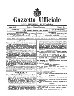 Gazzetta Ufficiale del Regno d`Italia N. 025 del 30 Gennaio 1915
