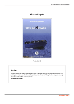 Read eBook ^ Vite anNegate // V09B07YTH801