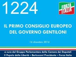 dossier - Gruppo PDL – Berlusconi Presidente – Forza Italia