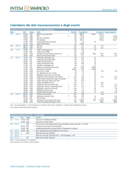 Calendario dei dati macroeconomici e degli eventi