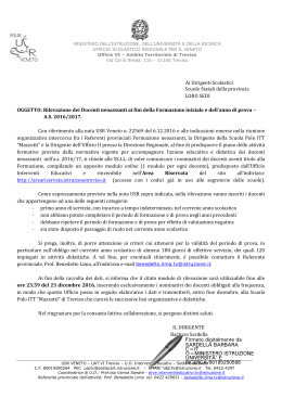 Nota USP - Treviso – Ufficio scolastico territoriale