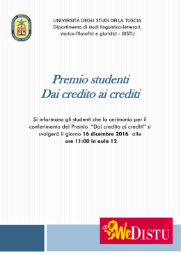 Diapositiva 1 - Università degli Studi della Tuscia