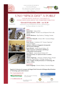uno “space day” a forli - Unibo Magazine