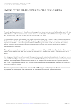 livigno patria del telemark in aprile con la skieda