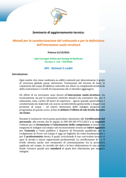 Programma 197,85 kB PDF - Ordine dei Geologi di Basilicata