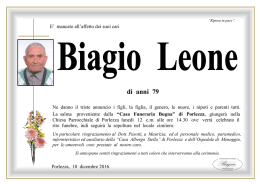 Biagio Leone - Onoranze Funebri Bugna
