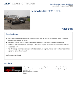 Mercedes-Benz 220 (1971) 7.250 EUR