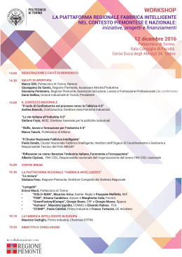 Programma del workshop - Politecnico di Torino