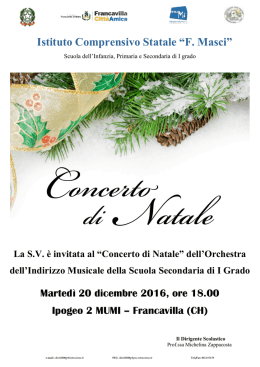 Invito Concerto Natale Orchestra 2016