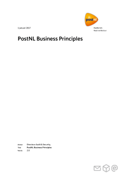 PostNL Business Principles