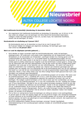 Nieuwsbrief-Altra-College-Noord-december-2016