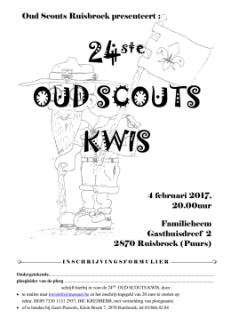 uitnodiging - Scouts Ruisbroek