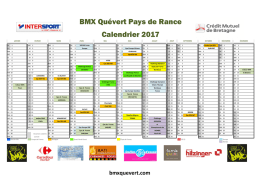 Calendrier Excel 2013