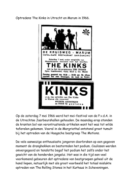 Optredens The Kinks in Utrecht en Marum in 1966