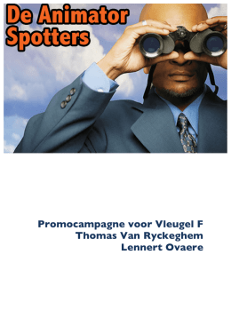 Promocampagne voor Vleugel F Thomas Van Ryckeghem Lennert