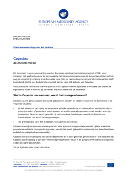 Cepedex, dexmedetomidine - European Medicines Agency