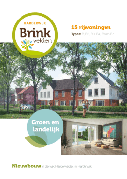 Brochure rijwoningen - Harderweide, nieuwbouw in Harderwijk!