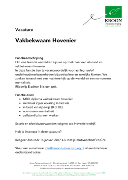 Vakbekwaam Hovenier - Kroon Tuinverzorging
