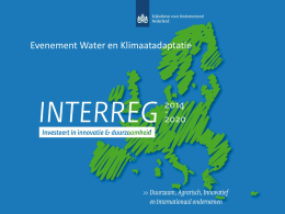 Presentatie INTERREG North Sea Region 15 december