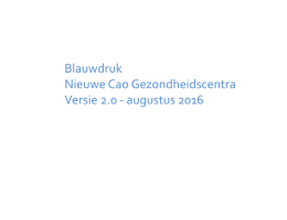 160810 Blauwdruk Cao Gezondheidscentra-AHG - versie 2.0
