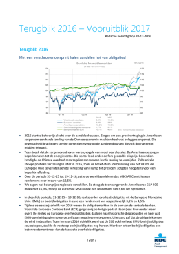 Terugblik 2016 &ndash; Vooruitblik 2017